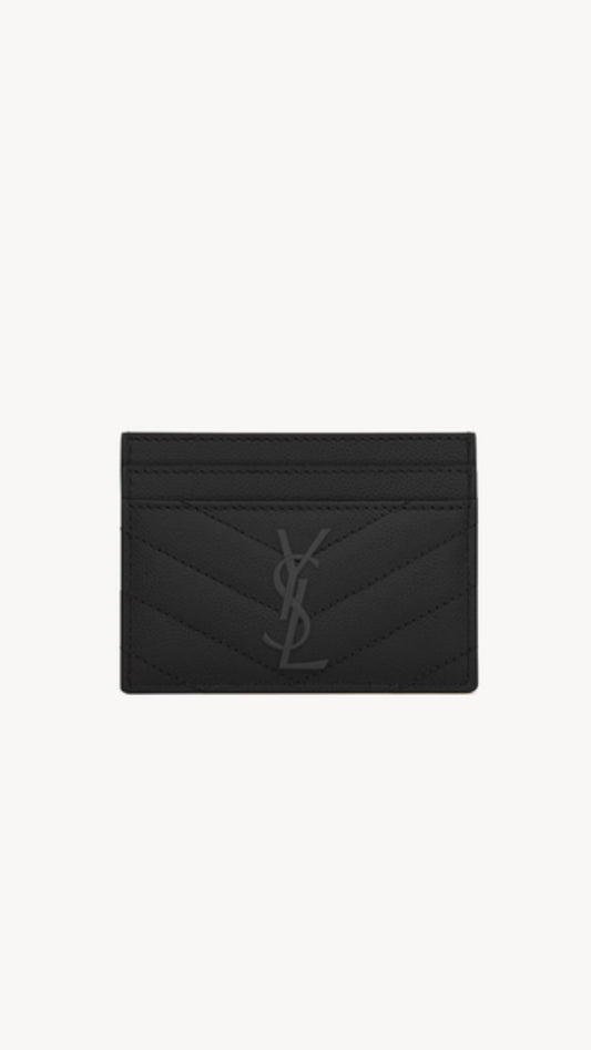 YSL Cardholder - Black Hardware