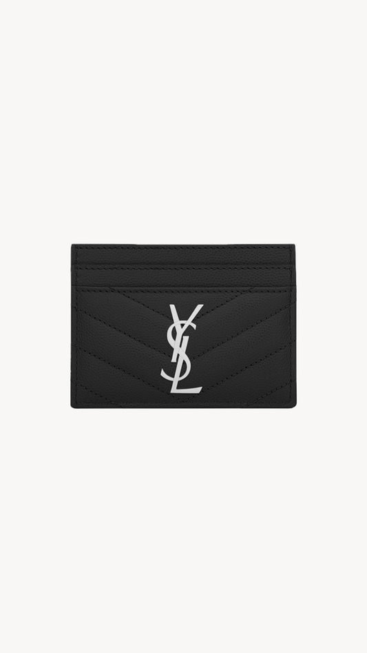 YSL Cardholder - Silver Hardware